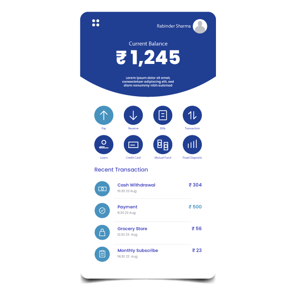 Vector Blink app dashboard showing loan overview