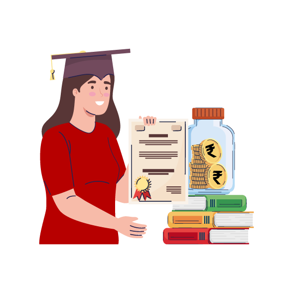 Student planning finances with digital loan assistance